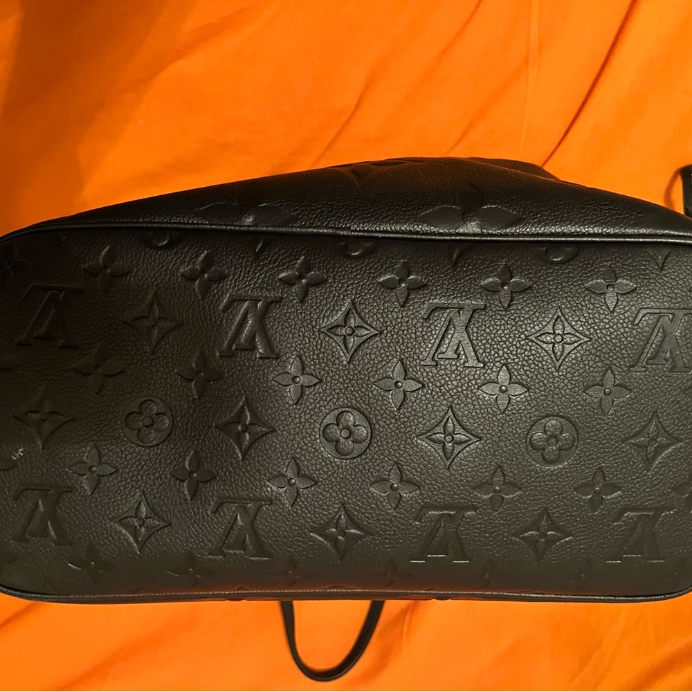 Louis Vuitton Neverfull Black Embossed Leather